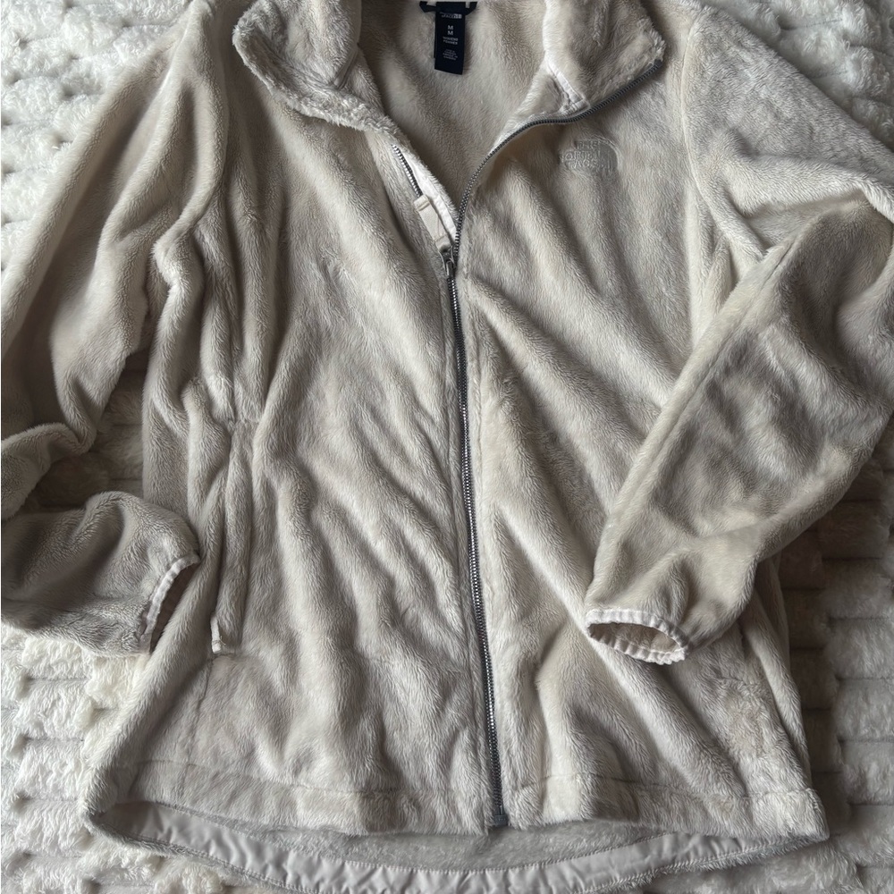 The North Face Women's Cream Full-Zip Teddy Fleece Jacket